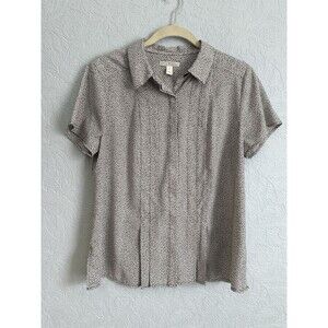 Dana Buchman Sz Large Button Up Top A7